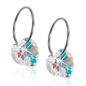 Heart Ear Ring Rainbow