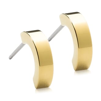 Golden Titanium Pendant Plain Curved 10mm