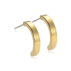 Golden Titanium Pendant Plain Curved 15mm