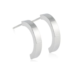 Natural Titanium Pendant Plain Curved 15mm